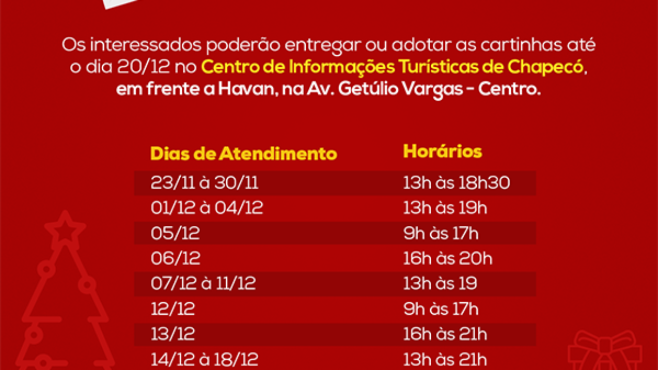 Post_Horarios Cartinha